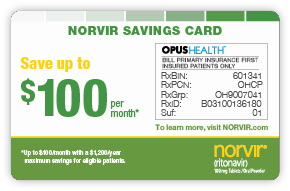 NORVIR Savings Card; Copay